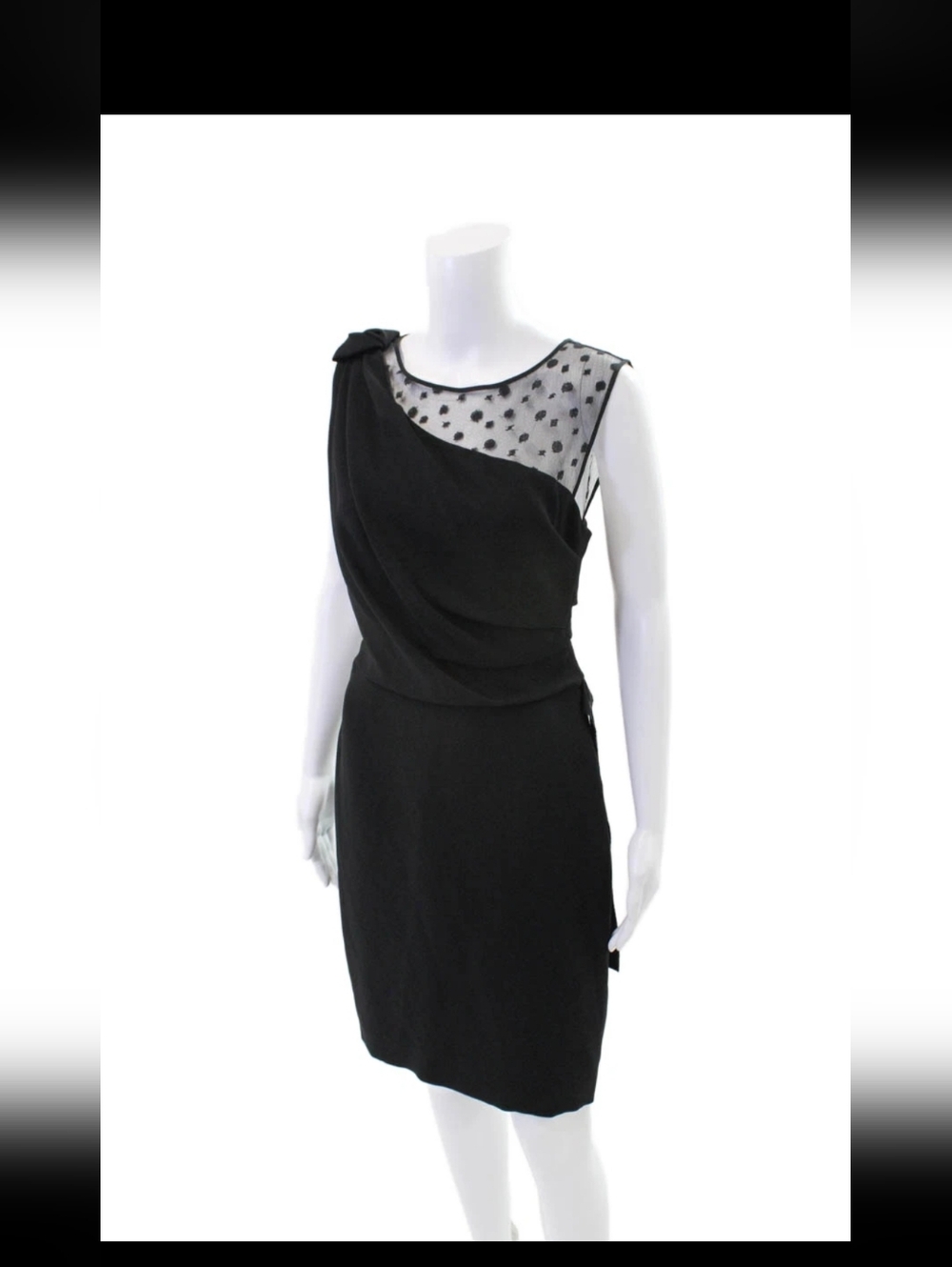 Max Mara Womens Pianoforte Sleeveless Ruched Sheath Dress Black Size 10"